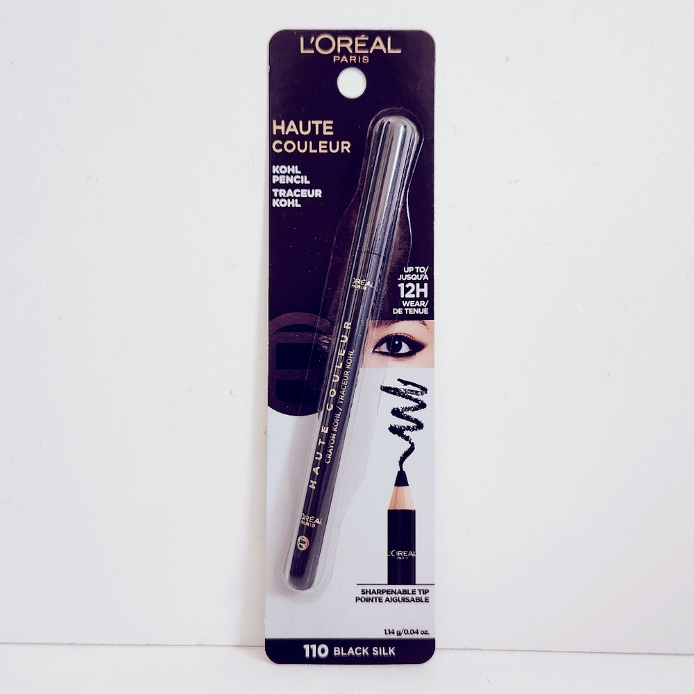 ⭐4/$15 Loreal Paris Haute Couleur Kohl Pencil Eyeliner Black Silk